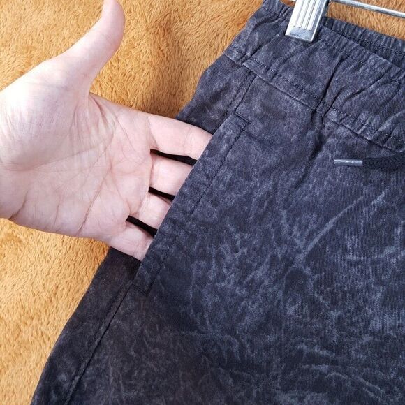 ABERCROMBIE Boys Shorts Size 11 12 Gray Mineral Wash Chino Pull On Pockets - Picture 2 of 6